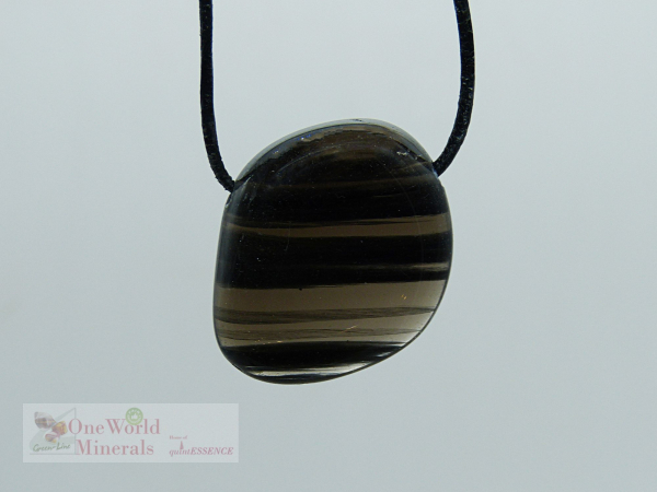 Lamellenobsidian, gebohrt, 3 Stk